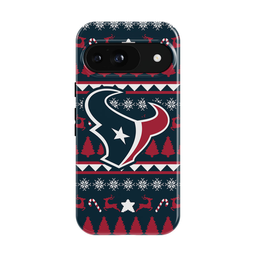 Houston Texans Christmas Sweater Google Pixel 9 | 10 Pro Case