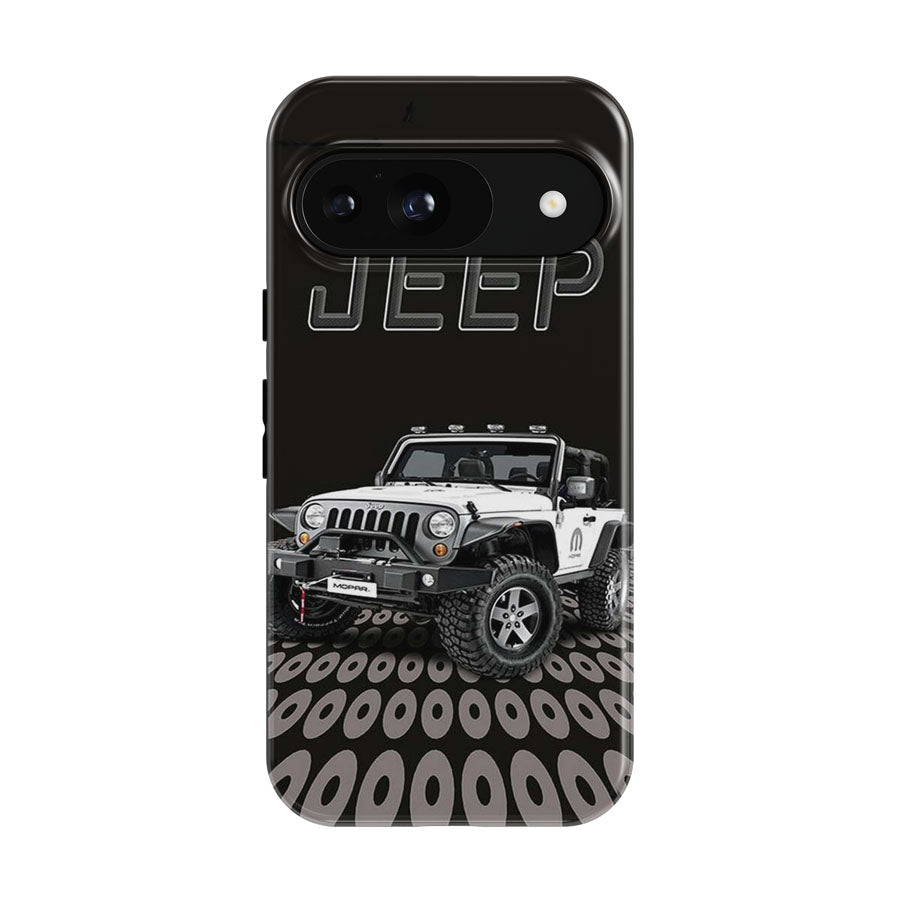 Jeep White Car Google Pixel 9 | 10 Pro Case