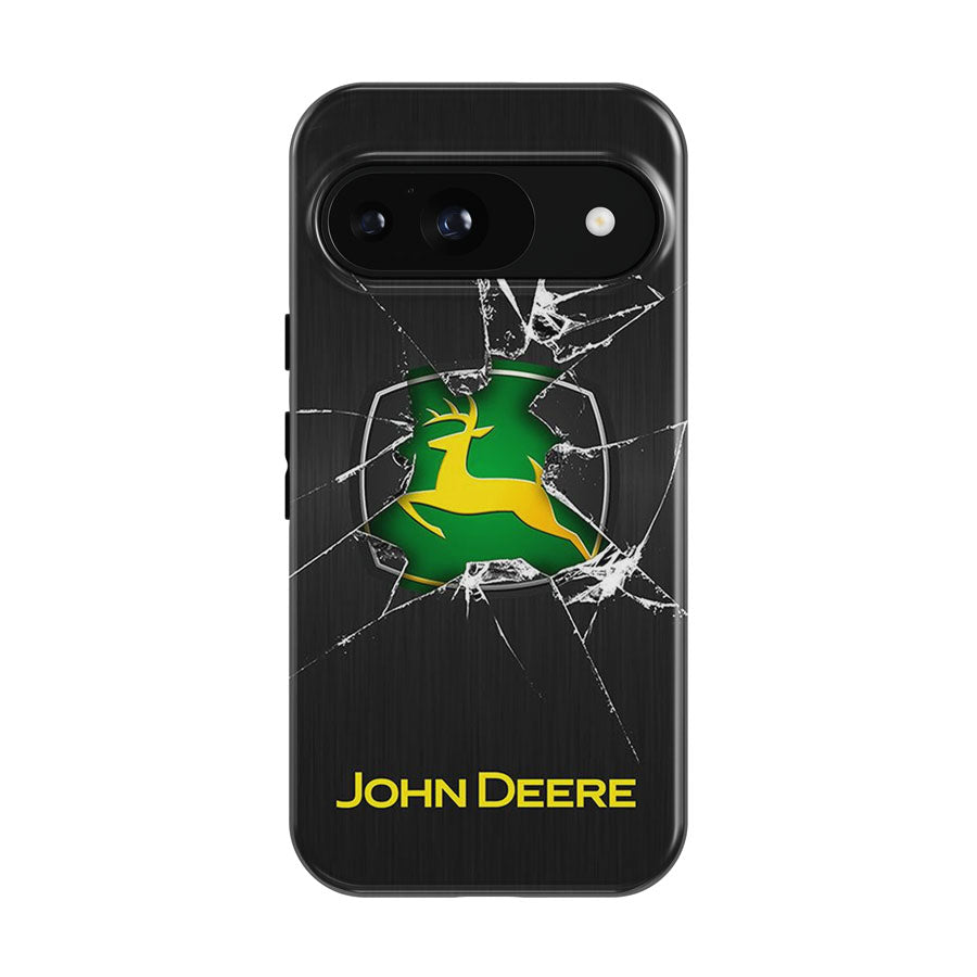 John Deere Cracked Glass Logo Google Pixel 9 | 10 Pro Case