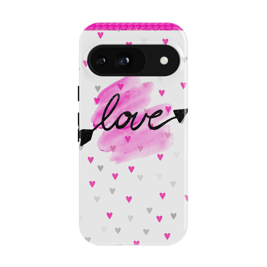 Kitty Pink Valentine Pattern Love Google Pixel 9 | 10 Pro Case