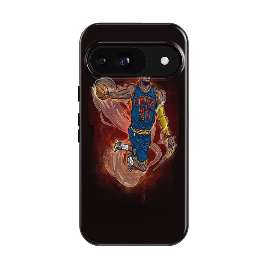 Lebron James Heat Illustration Google Pixel 9 | 10 Pro Case