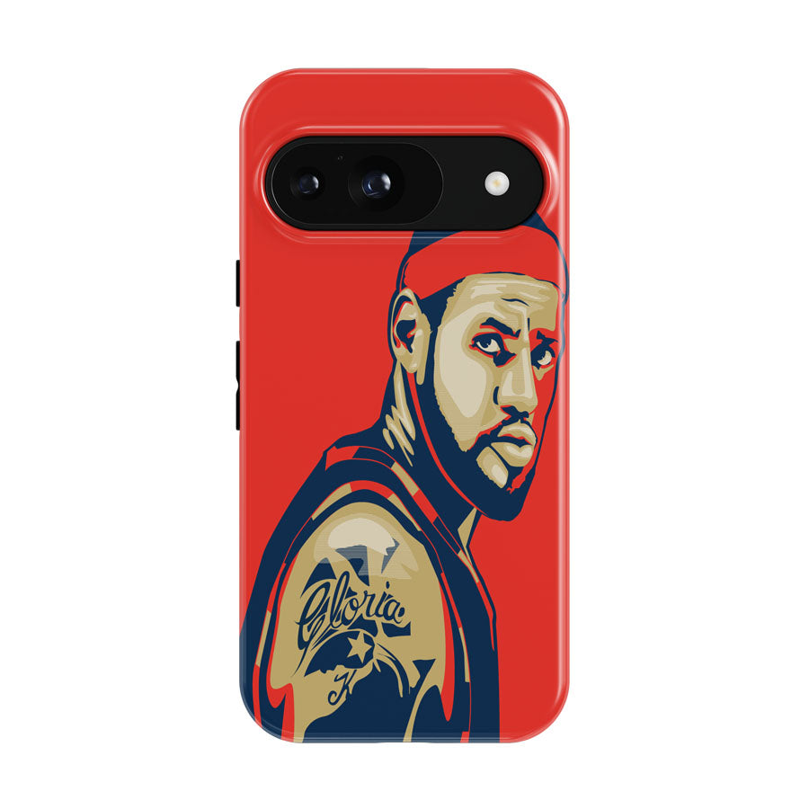 Lebron James Illustration Red Google Pixel 9 | 10 Pro Case