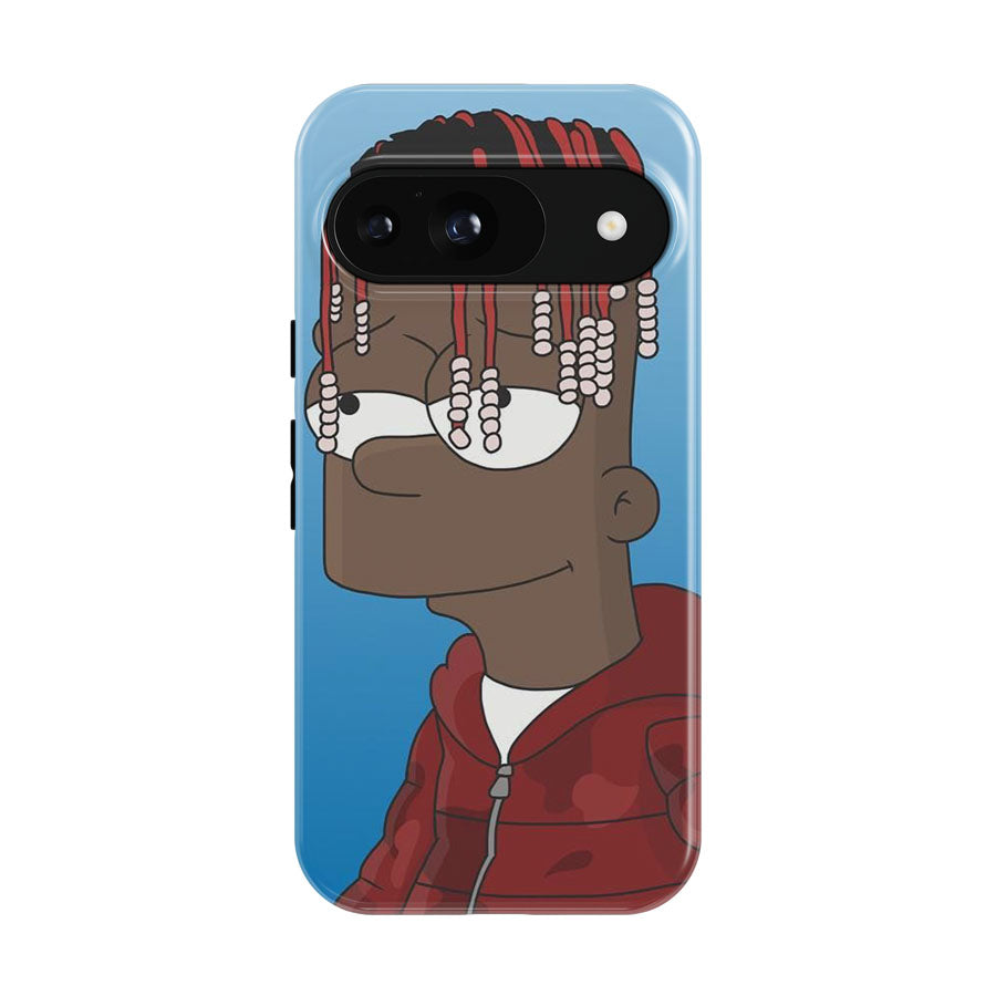 Lil Uzi Simpson Style In Blue Google Pixel 9 | 10 Pro Case