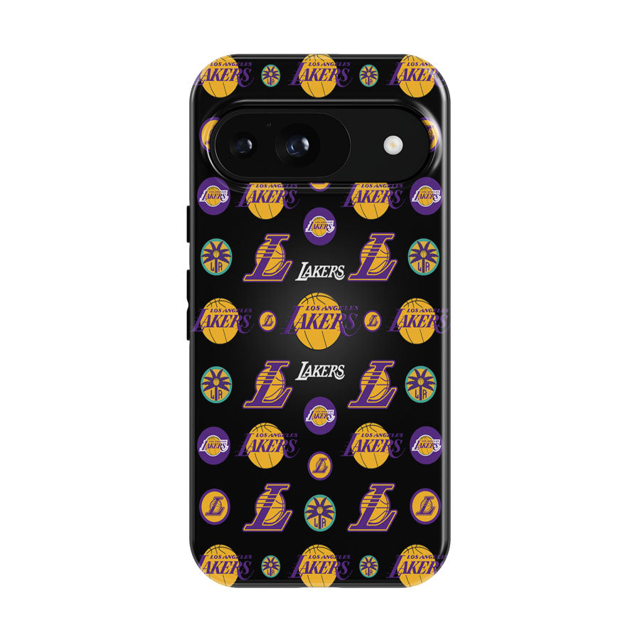 Los Angeles Lakers Logo Pattern Google Pixel 9 | 10 Pro Case