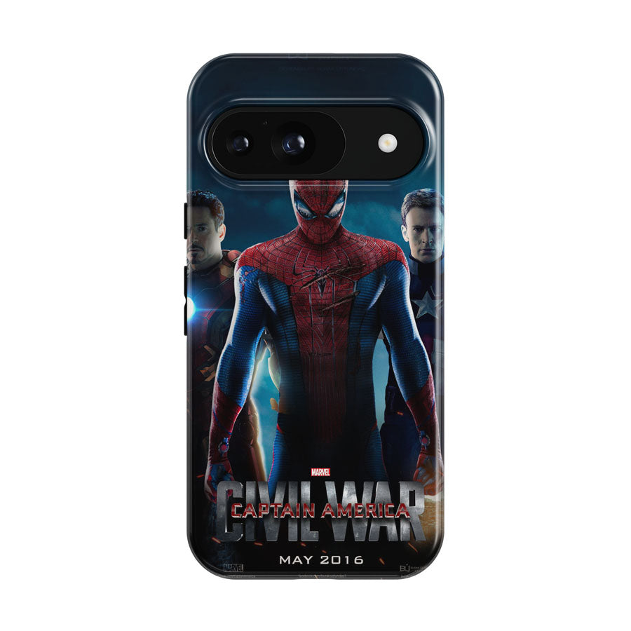 Marvel Civil War Captain America Google Pixel 9 | 10 Pro Case