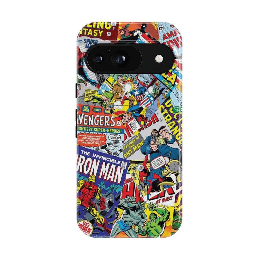 Marvel Comics Pattern Google Pixel 9 | 10 Pro Case