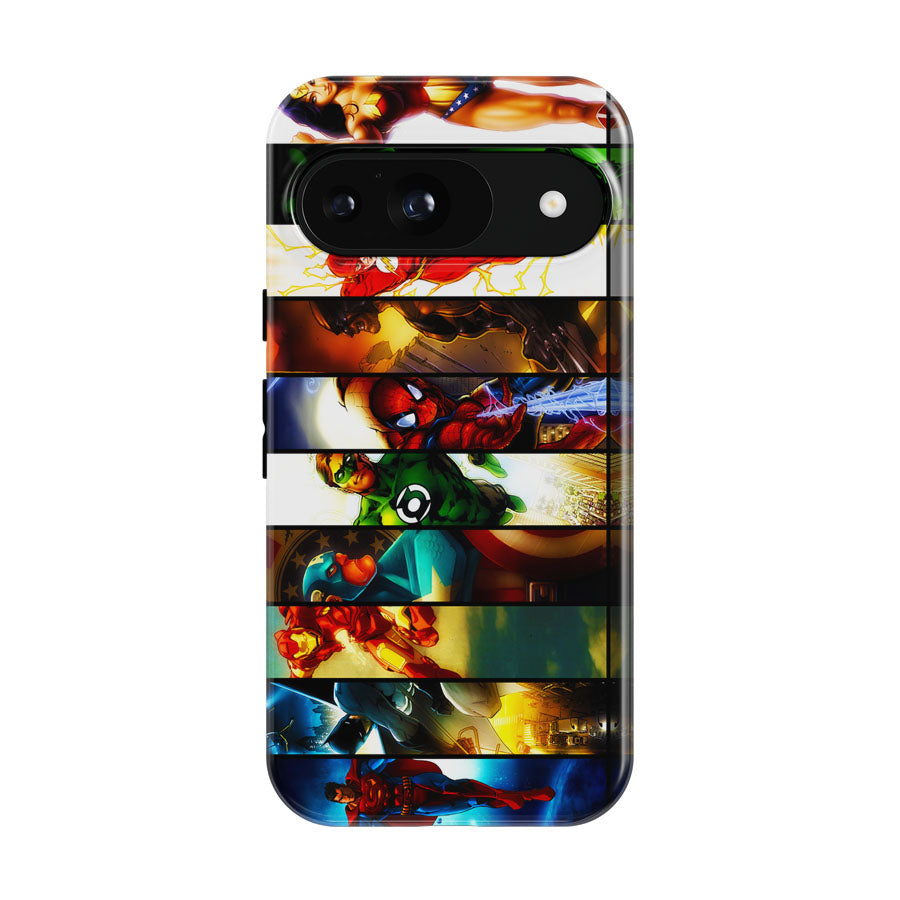 Marvel Dc Comic Heroes Collage Google Pixel 9 | 10 Pro Case
