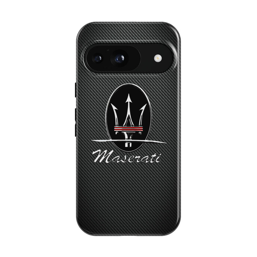 Maserati Logo Carbon Fiber Google Pixel 9 | 10 Pro Case