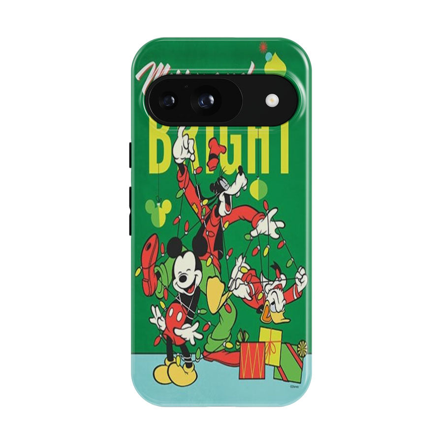 Merry And Bright Mickey And Pals Google Pixel 9 | 10 Pro Case