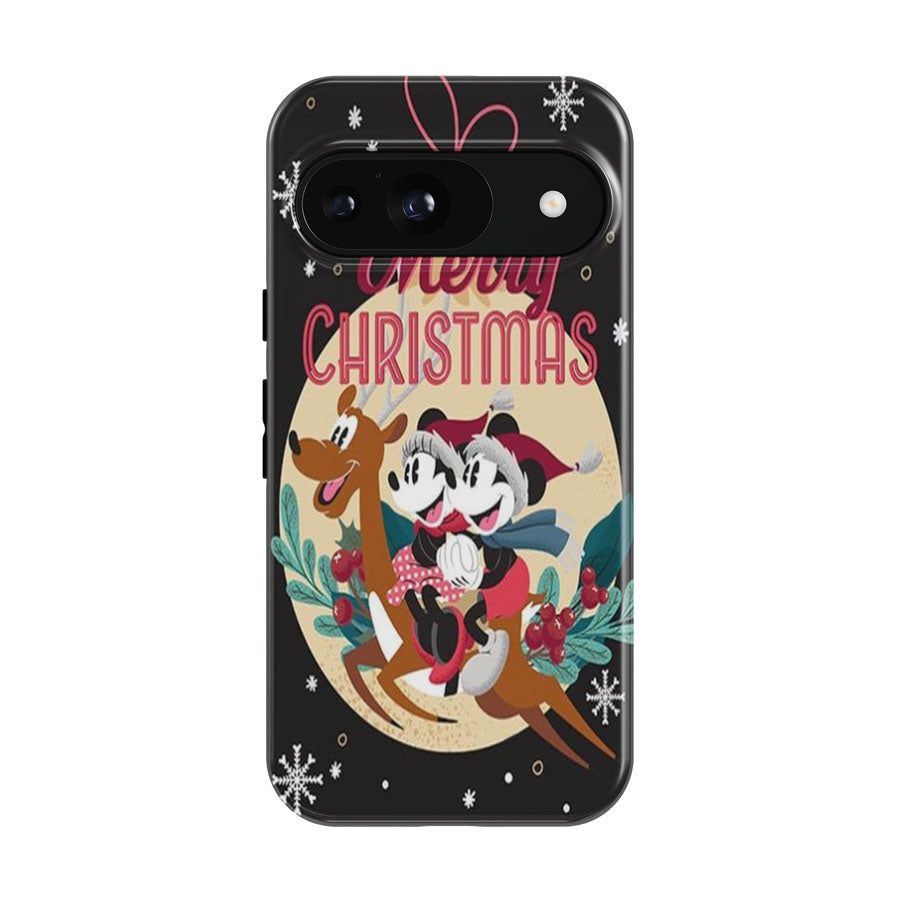 Merry Christmas Reindeer Mickey And Minnie Google Pixel 9 | 10 Pro Case