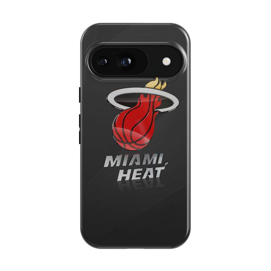Miami Heat Basketball Team 3D Logo Wallpaper Google Pixel 9 | 10 Pro Case