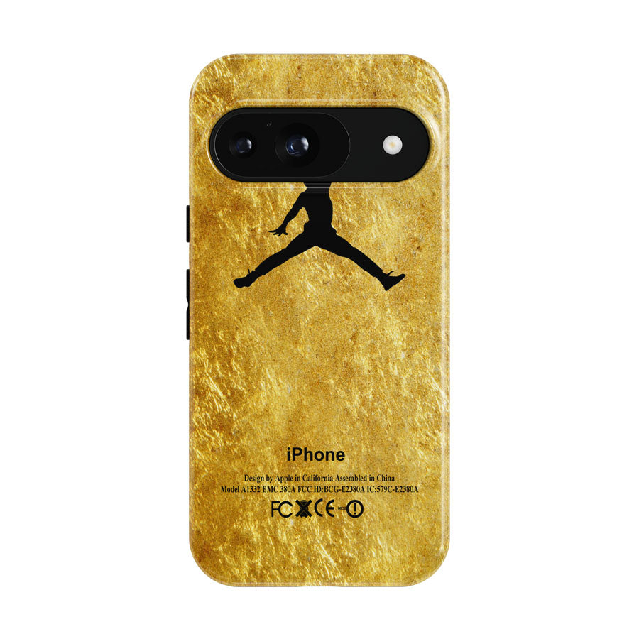 Michael Jordan Golden Gold Pattern Google Pixel 9 | 10 Pro Case