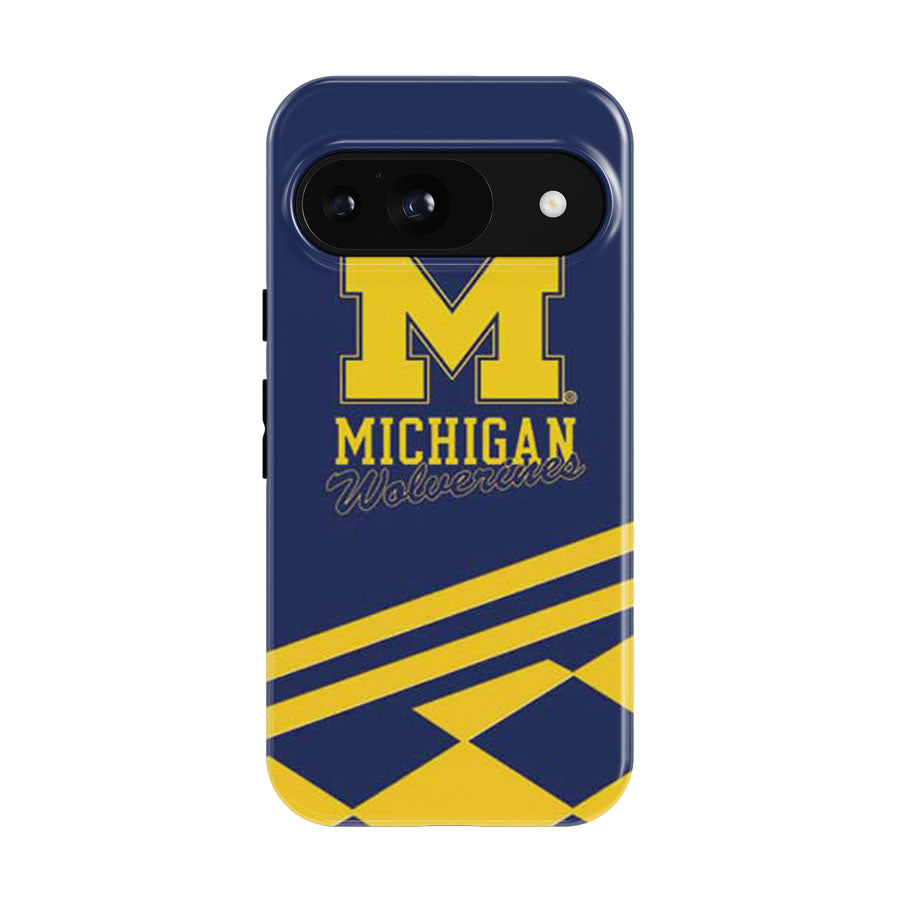 Michigan Wolverines Logo Blue Yellow Google Pixel 9 | 10 Pro Case