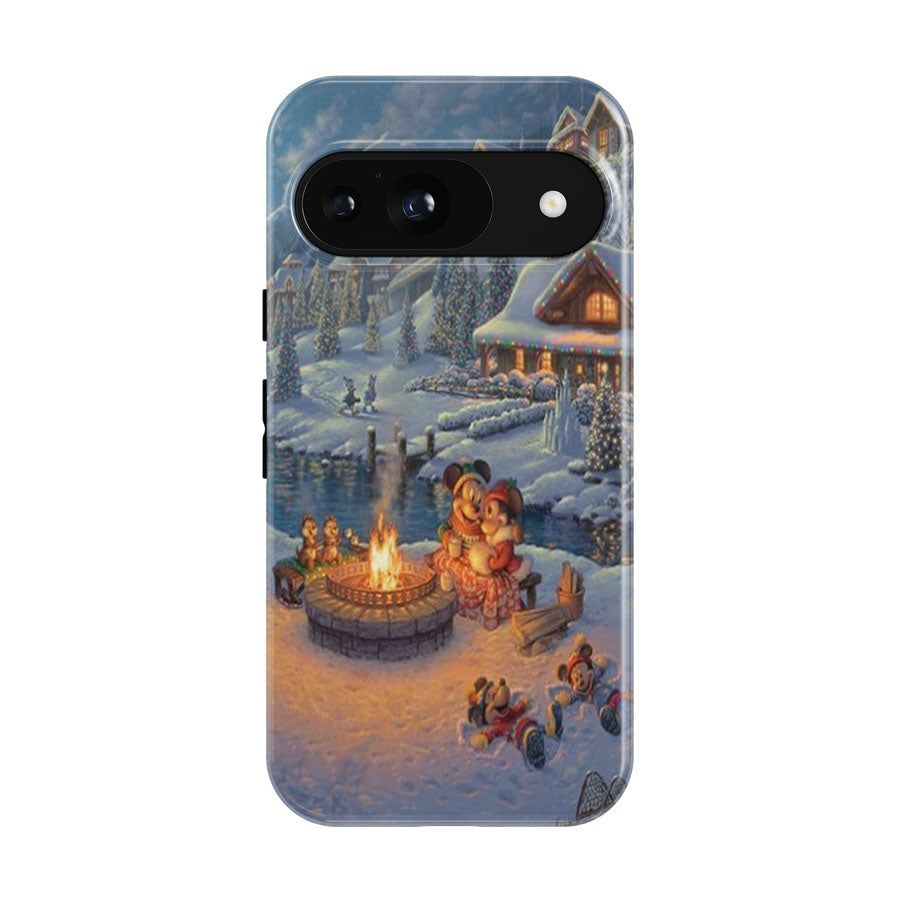Mickey And Minnie Christmas Lodge Google Pixel 9 | 10 Pro Case