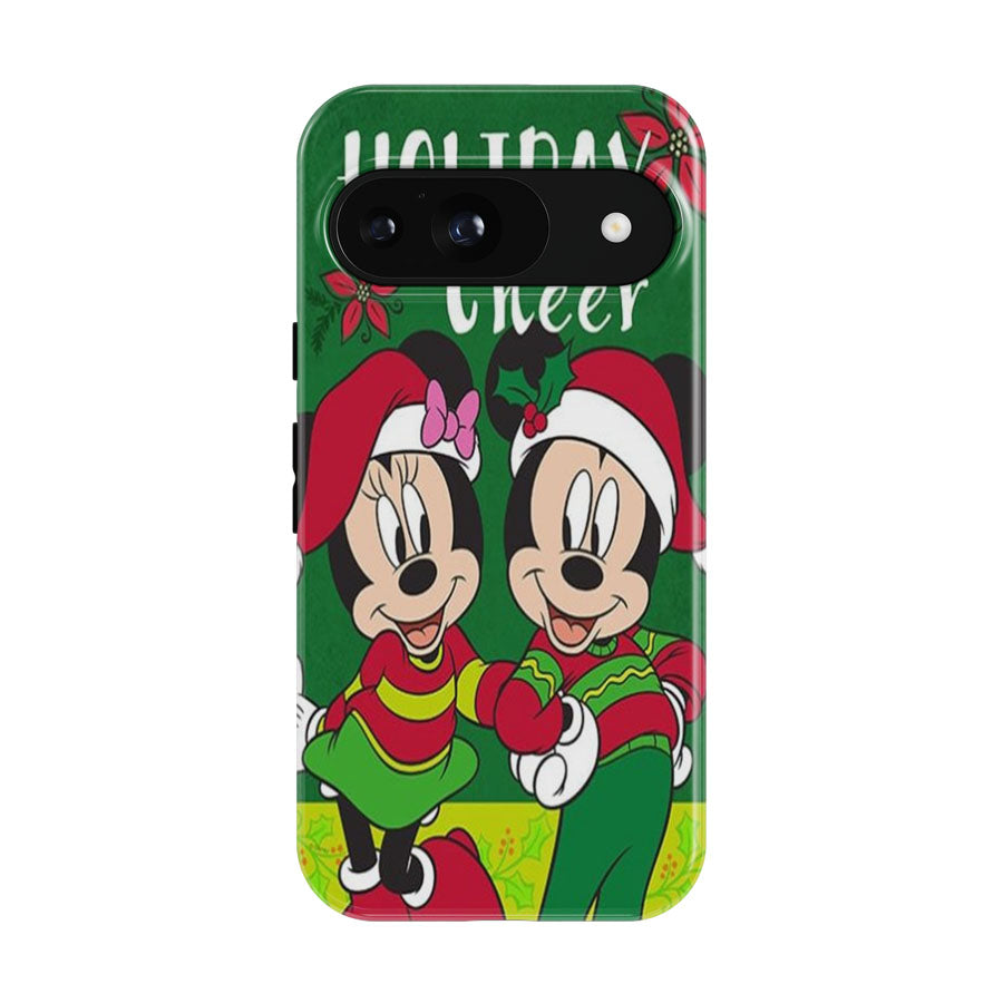Mickey And Minnie Holiday Cheer Google Pixel 9 | 10 Pro Case