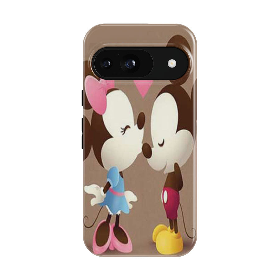 Mickey And Minnie Kiss Sepia Google Pixel 9 | 10 Pro Case