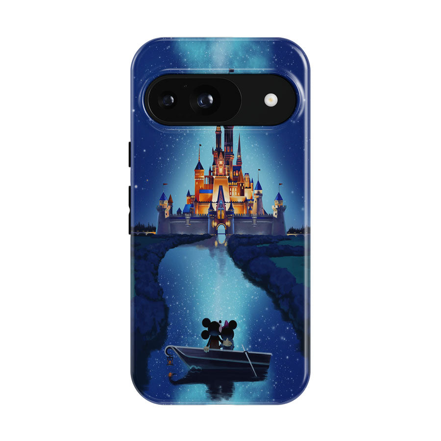 Mickey And Minnie Mouse At Castle Night Google Pixel 9 | 10 Pro Case