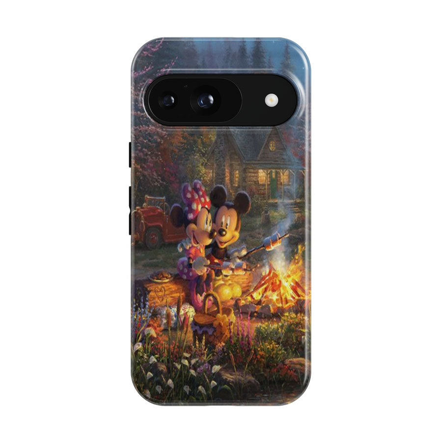 Mickey And Minnie Sweetheart Campfire Google Pixel 9 | 10 Pro Case