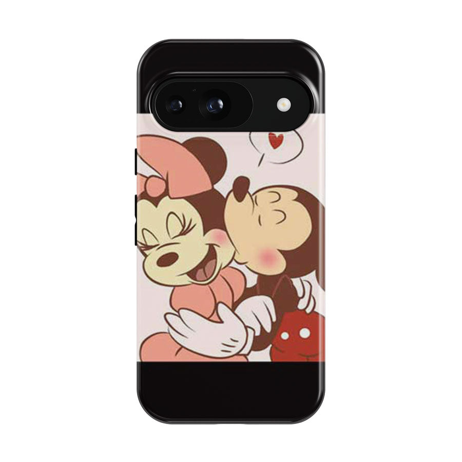 Mickey Minnie Cheek Kiss Google Pixel 9 | 10 Pro Case