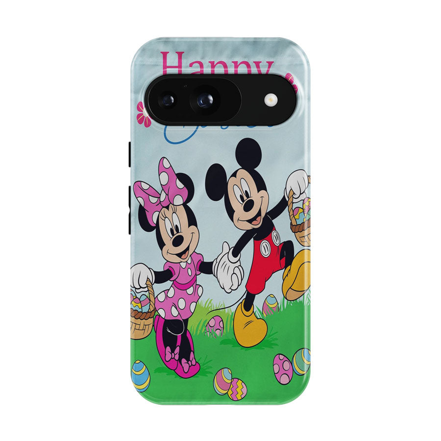 Mickey Mouse And Minnie Mouse Happy Easter Google Pixel 9 | 10 Pro Case