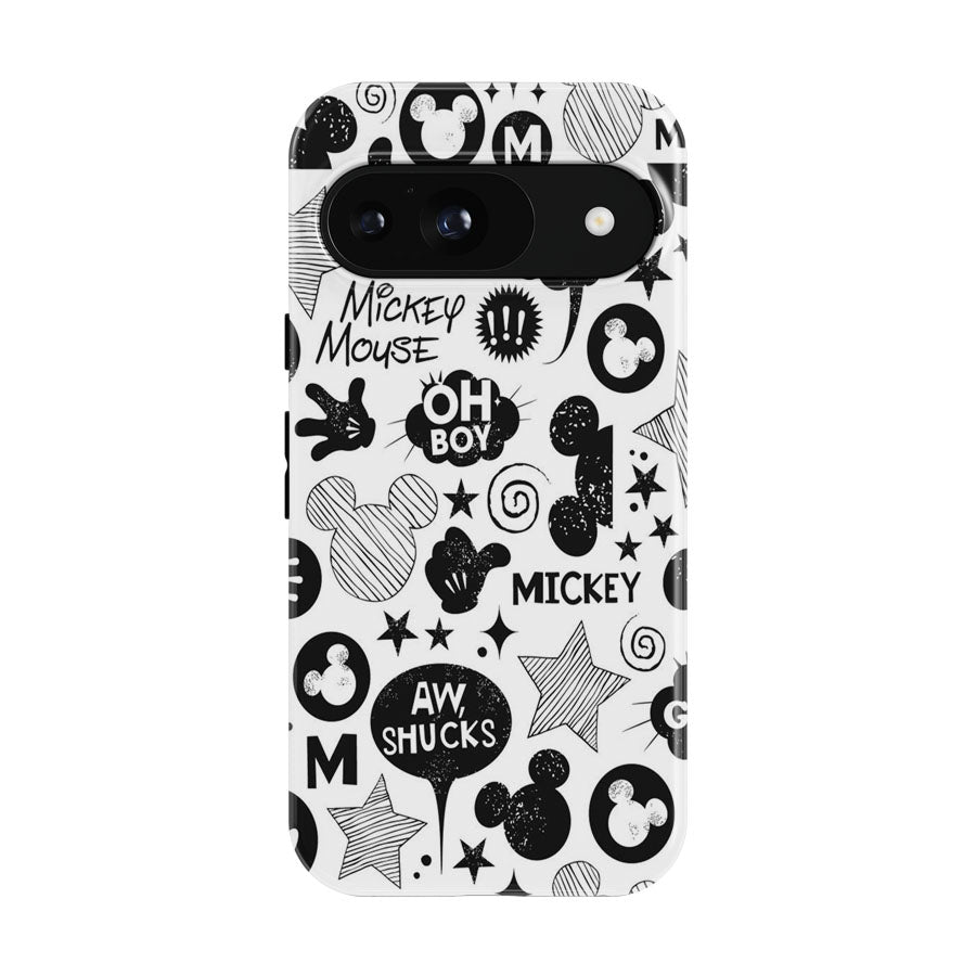 Mickey Mouse Black White Google Pixel 9 | 10 Pro Case