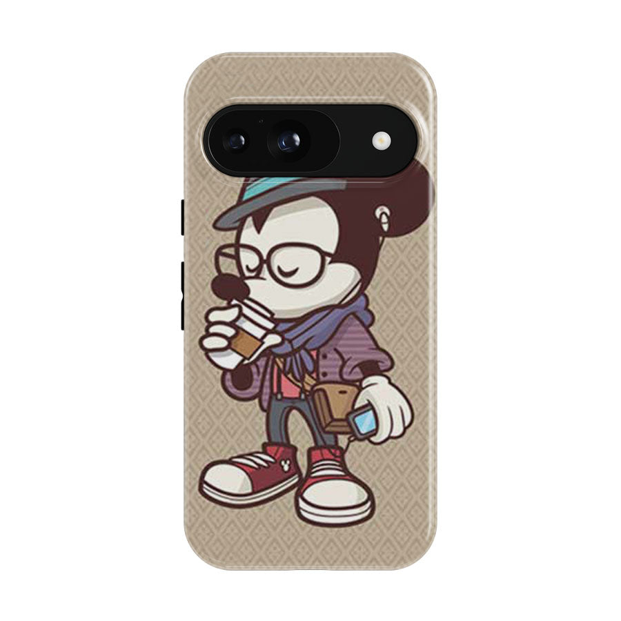 Mickey Mouse Hipster Coffee Google Pixel 9 | 10 Pro Case