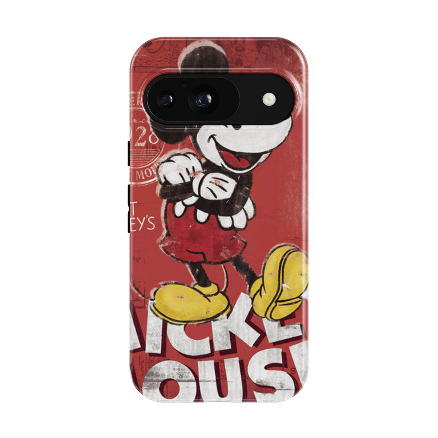 Mickey Mouse Retro Red Maxi Poster Google Pixel 9 | 10 Pro Case
