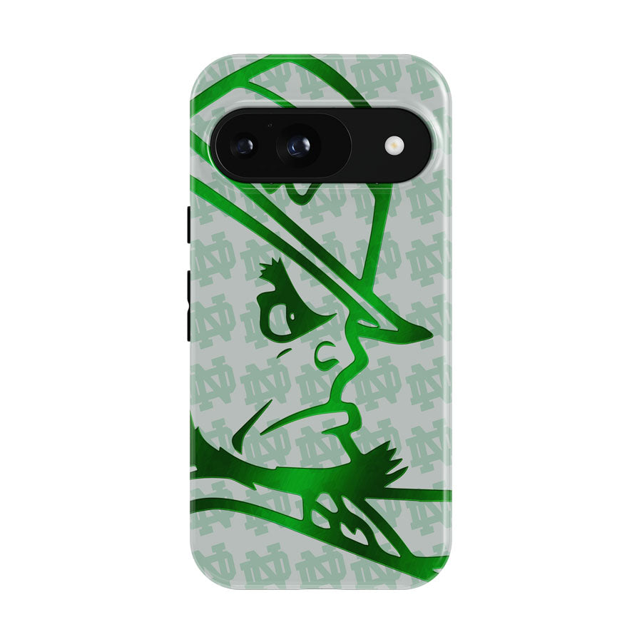 Notre Dame Green Metallic Wallpaper Google Pixel 9 | 10 Pro Case