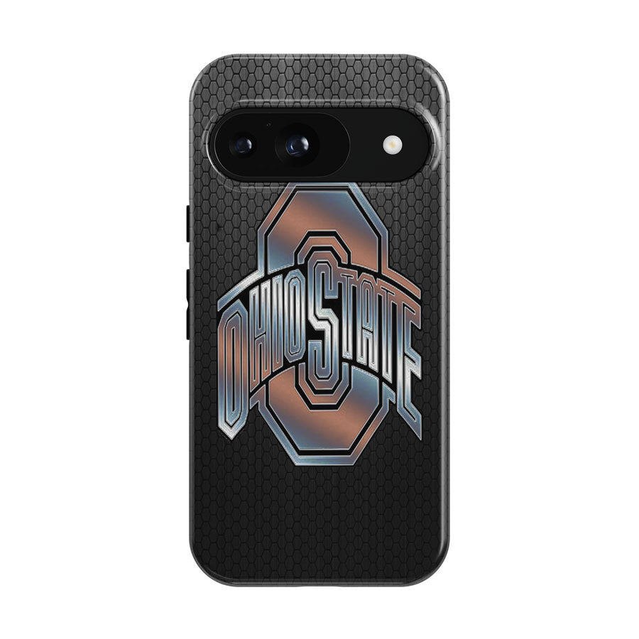 Ohio State Silver Metal Emblem Google Pixel 9 | 10 Pro Case