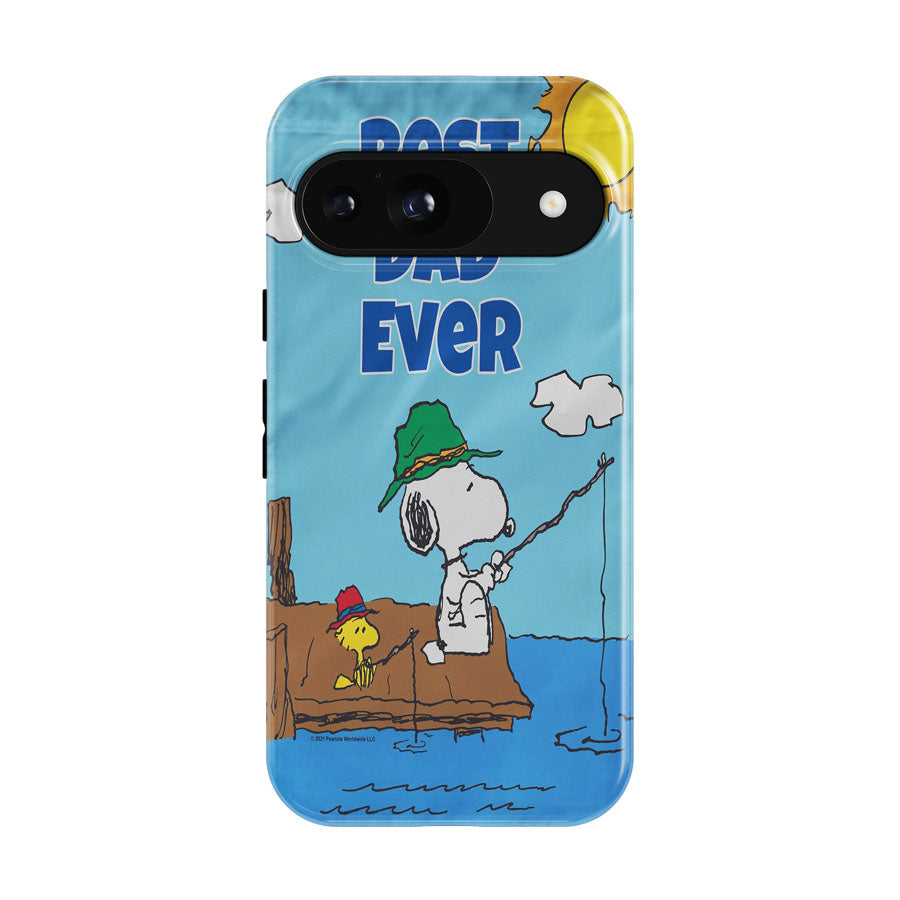 Peanuts Best Dad Ever Gone Fishing Snoopy Google Pixel 9 | 10 Pro Case