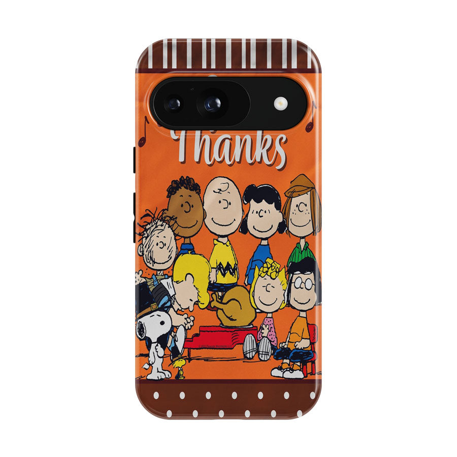 Peanuts Gang Give Thanks Thanksgiving Google Pixel 9 | 10 Pro Case