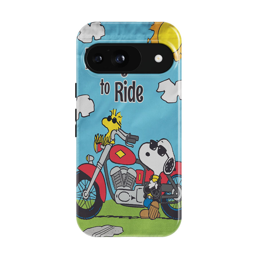 Peanuts Motorcycle Joe Snoopy Ready To Ride Google Pixel 9 | 10 Pro Case