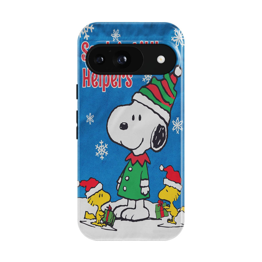 Peanuts Santa'S Little Helpers Snoopy And Woodstock Christmas Google Pixel 9 | 10 Pro Case