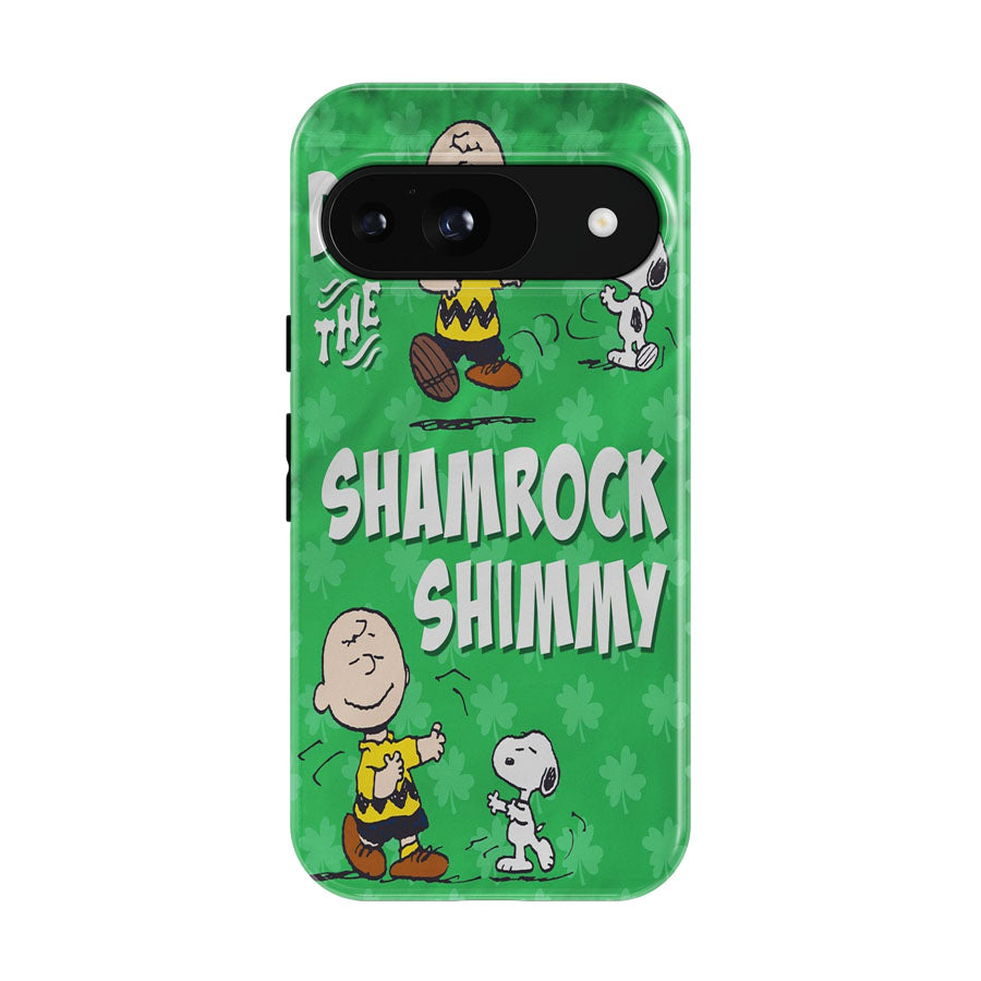 Peanuts Snoopy And Charlie Brown Shamrock Google Pixel 9 | 10 Pro Case