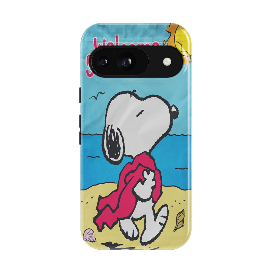 Peanuts Summer Beach Snoopy Google Pixel 9 | 10 Pro Case