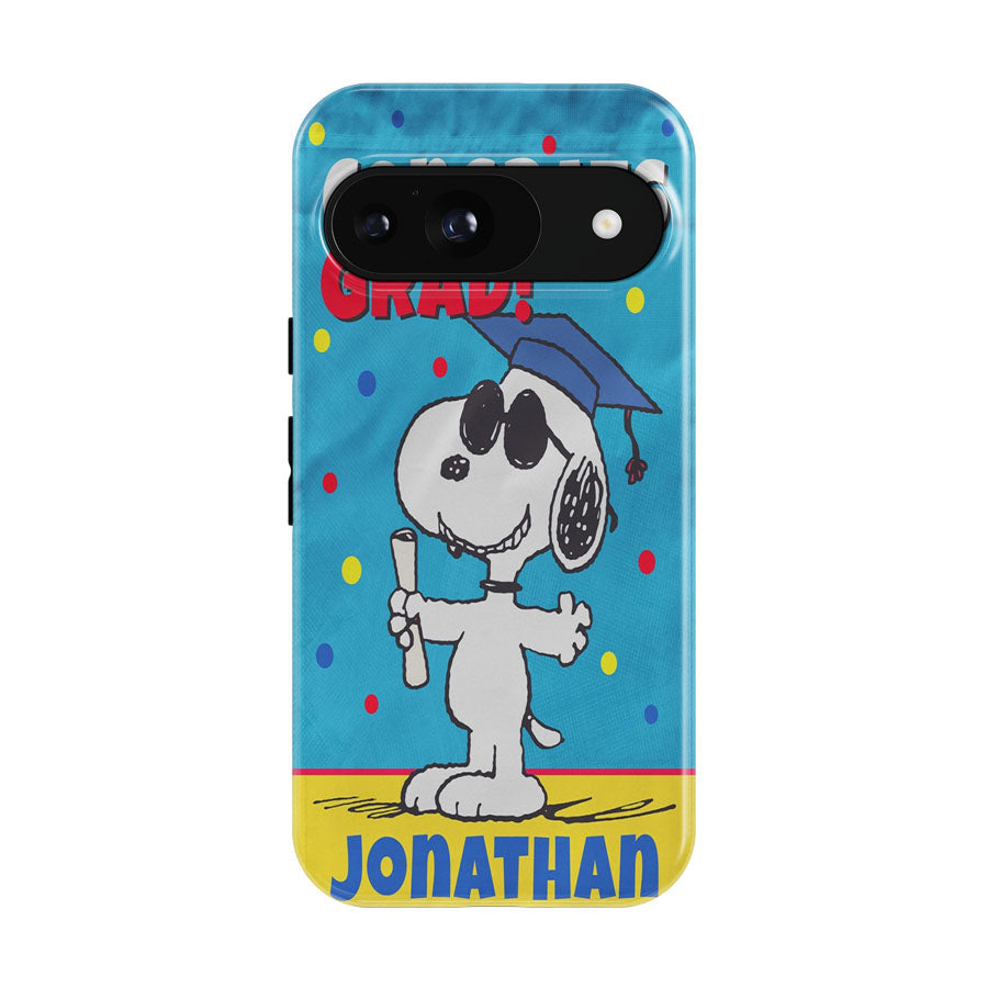 Personalized Snoopy Graduation Google Pixel 9 | 10 Pro Case