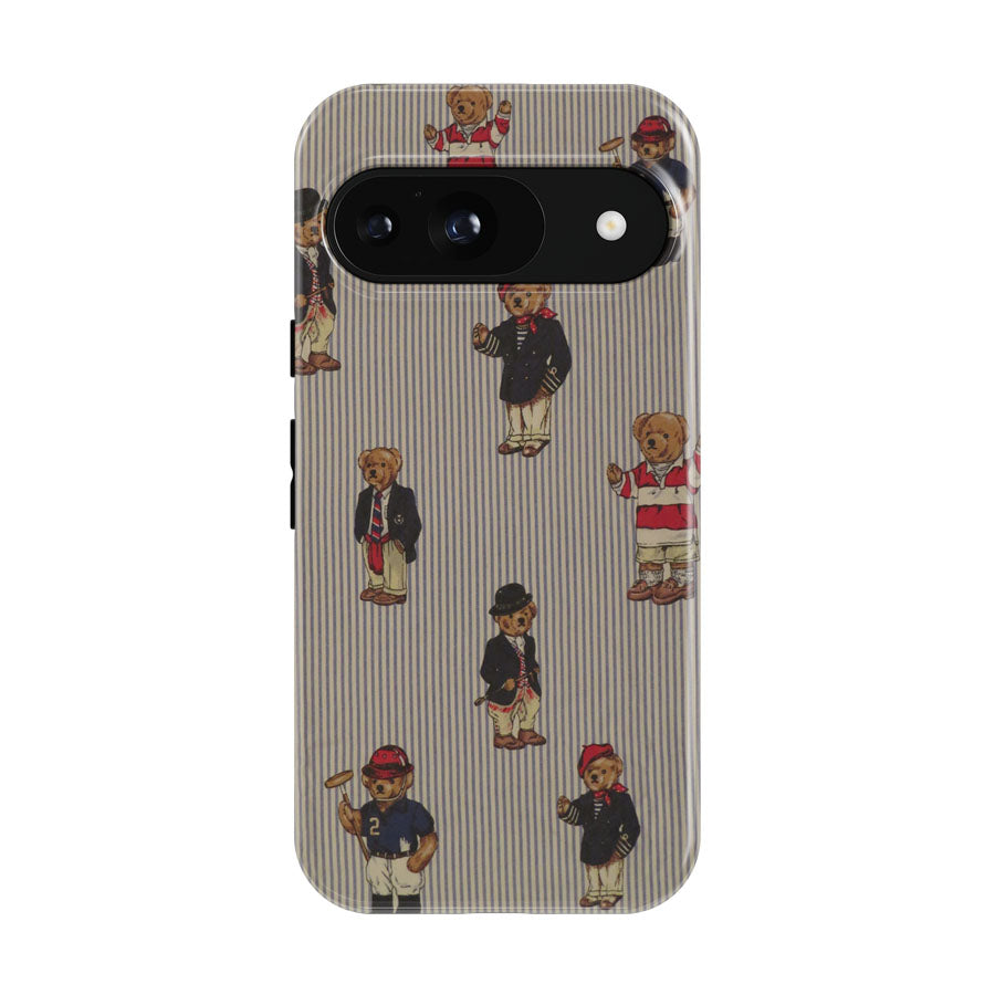 Polo Bear Pattern Suit Google Pixel 9 | 10 Pro Case