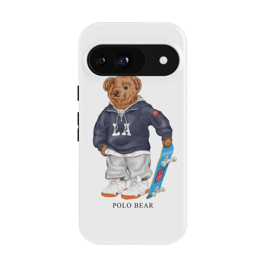 Polo Bear Skateboarding Google Pixel 9 | 10 Pro Case