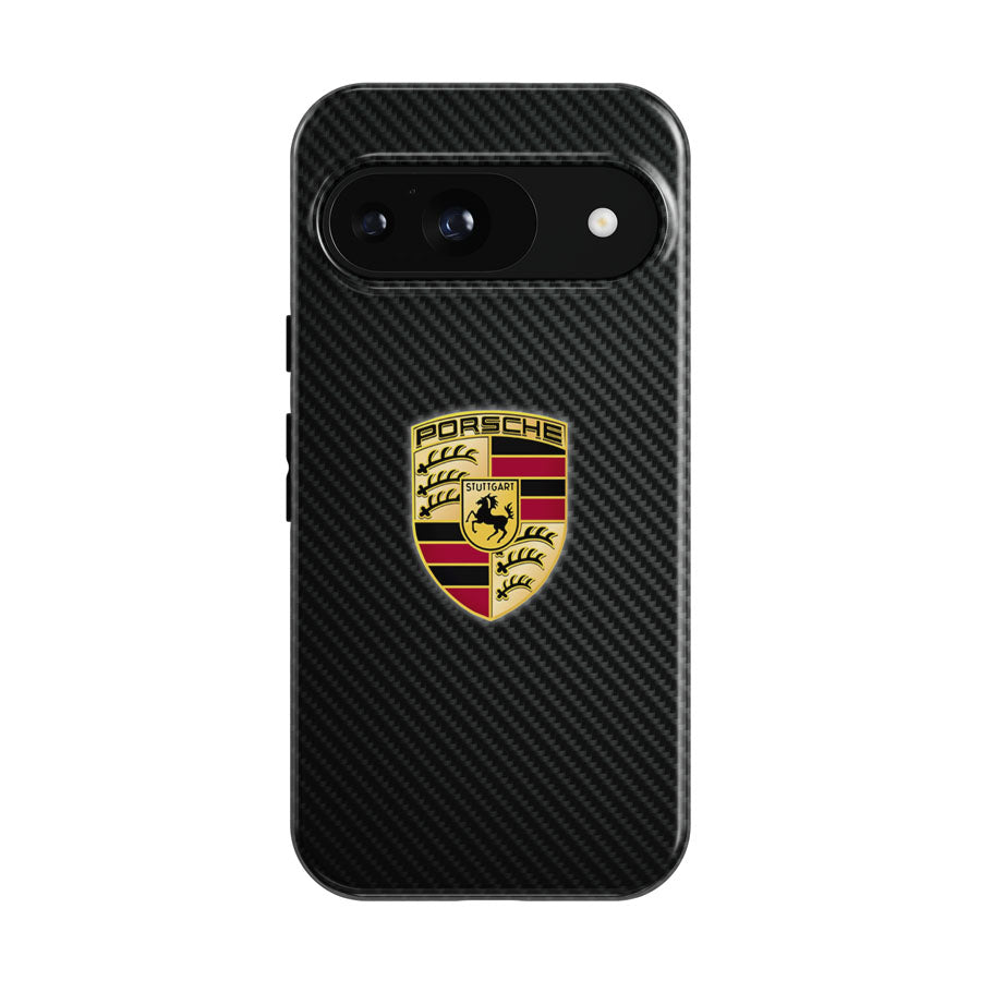 Porsche Logo Carbon Google Pixel 9 | 10 Pro Case