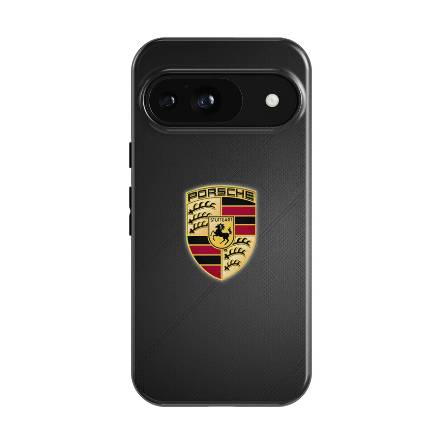 Porsche Logo Leather Google Pixel 9 | 10 Pro Case