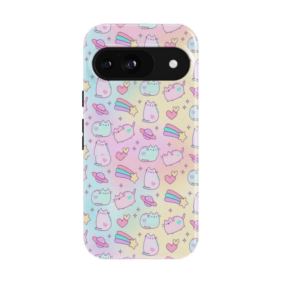 Pusheen Rainbow Pattern Google Pixel 9 | 10 Pro Case
