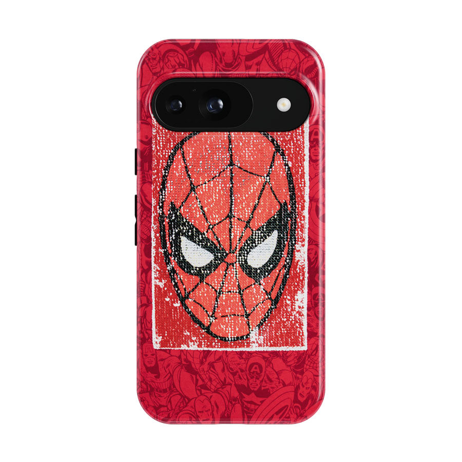 Red Spiderman Marvel Superheroes Doodles Google Pixel 9 | 10 Pro Case
