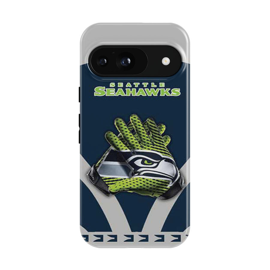 Seattle Seahawks Gloves Blue Grey Google Pixel 9 | 10 Pro Case