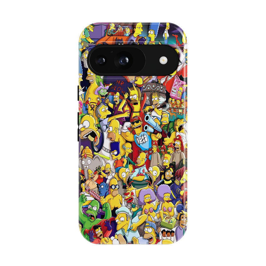 Simpson Doodle Art Google Pixel 9 | 10 Pro Case