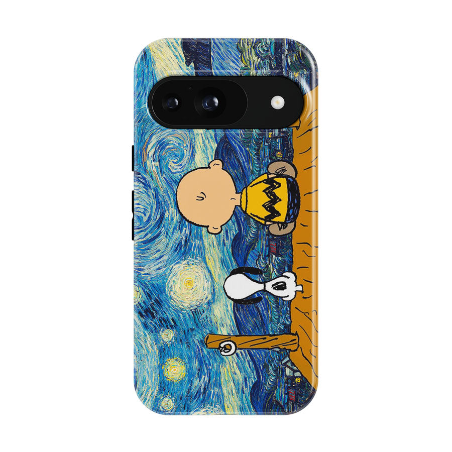 Snoopy And Charlie And Starry Night Google Pixel 9 | 10 Pro Case