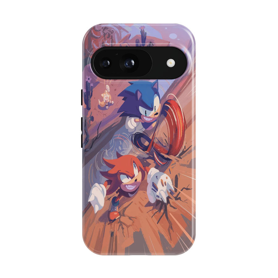 Sonic The Hedgehog Vs Knuckles The Echidna Google Pixel 9 | 10 Pro Case