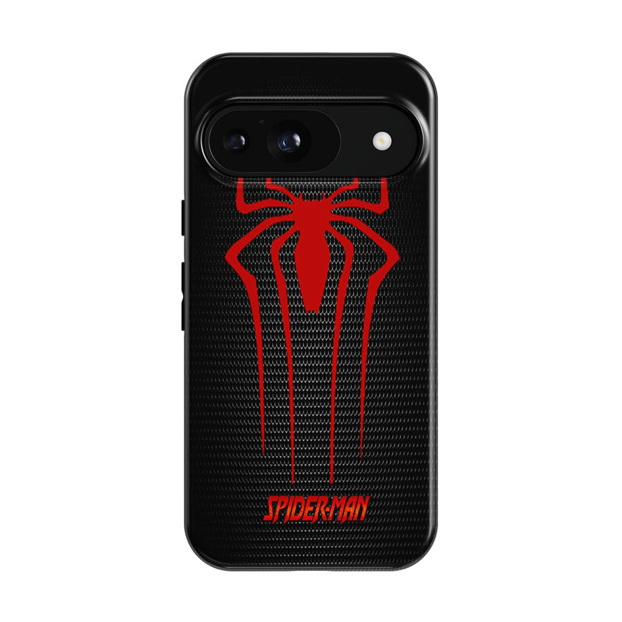 Spider Man Black Carbon Logo Google Pixel 9 Pro Case