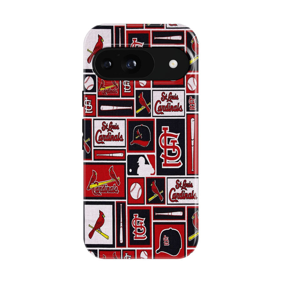 St Louis Cardinals Baseball Doodle Logo Google Pixel 9 | 10 Pro Case