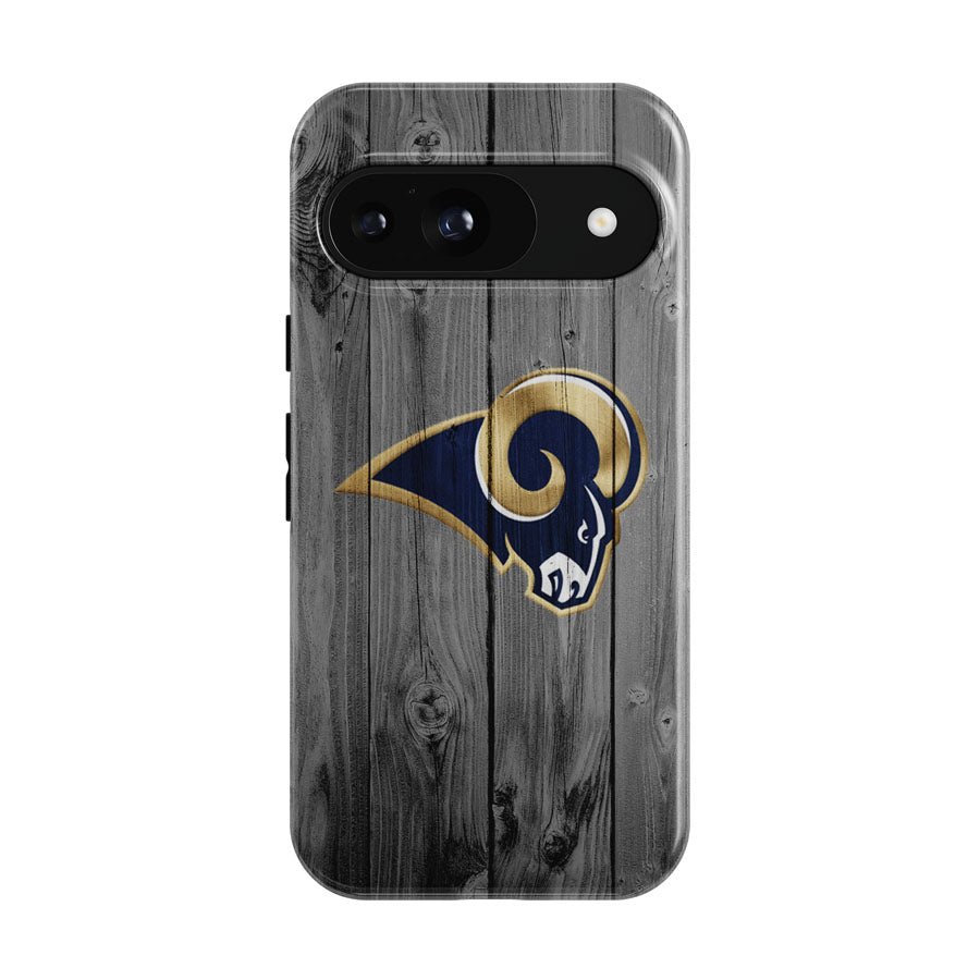 St Louis Rams Nfl Logo Dark Wood Wallpaper Google Pixel 9 | 10 Pro Case