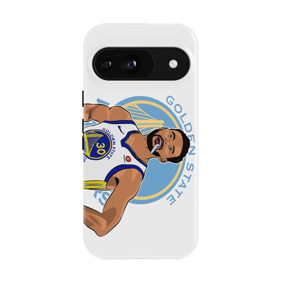 Stephen Curry Warriors Illustration Google Pixel 9 | 10 Pro Case